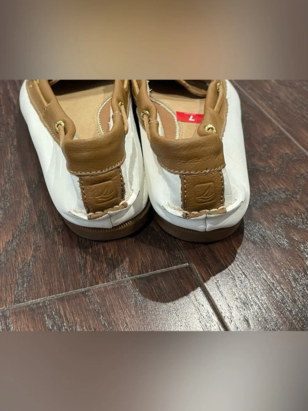 Sperry Top Sider Womens 7M Off White Tan Leather 000000000000